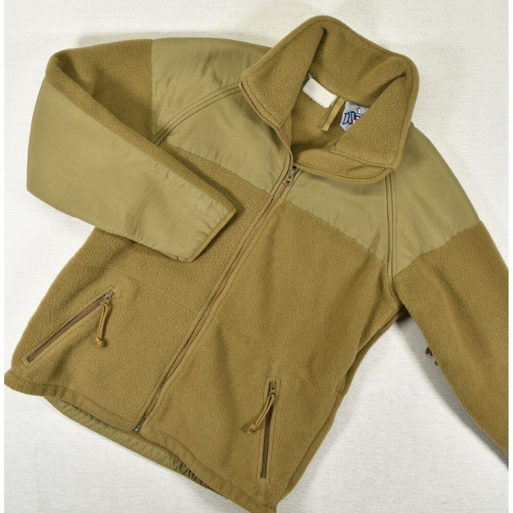 US Military DSCP Peckham Polartec Fleece Jacket Mens M FDE Tan Cold Weather